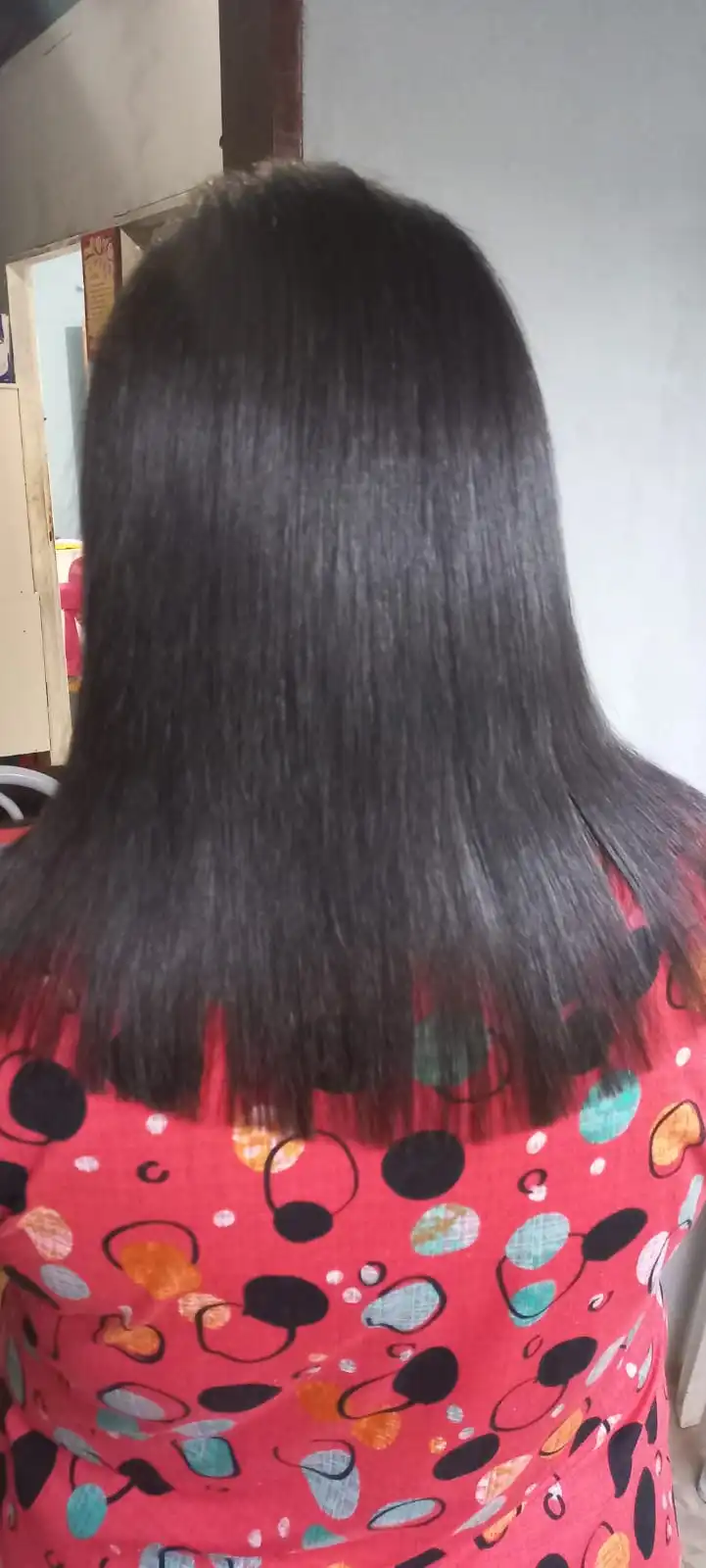 Cabelo depois do procedimento de alinhamento capilar